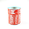 1 Roll Medium FRAGILE, HANDLE WITH CARE, KEEP DRY Sticker 130mm x 70mm 500 Pcs